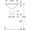 Раковина встраиваемая снизу GEBERIT VARIFORM 500.744.01.2